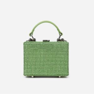 Brandon Blackwood Mini Kendrick Trunk Green  Peridot Crystal Bag
